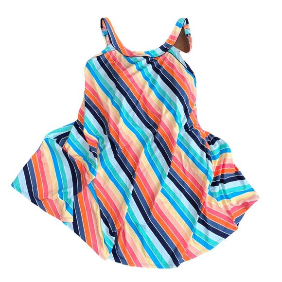 Lands' End Size 24W Multicolor Striped Swim Dress - Excellent Condition - Picture 1 of 9